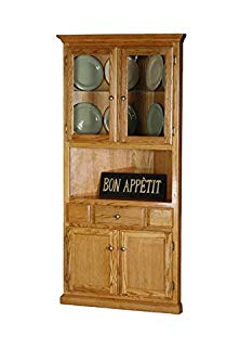 Eagle Classic Oak Corner Dining Hutch/Buffet, Medium Oak Finish