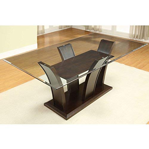 Gretchen Rectangular Glass-Top Dining Table