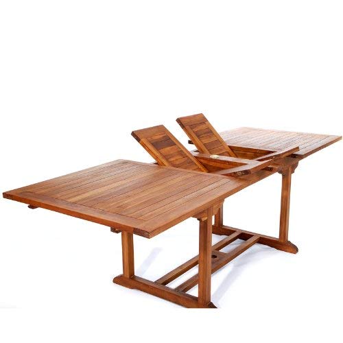 8ft TEAK Patio Extension Table - with foldable butterfly leafs