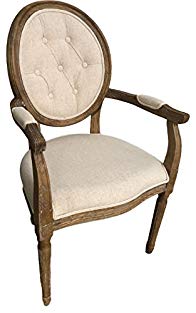 2xhome Vintage Farmhouse French Country Mid Century Modern Fabric Upholstered Button Tufted With Back Padded Arms Ghost With Arms Armchairs Assembled Dining Chairs Living Accent Kitchen Dark Wood Work