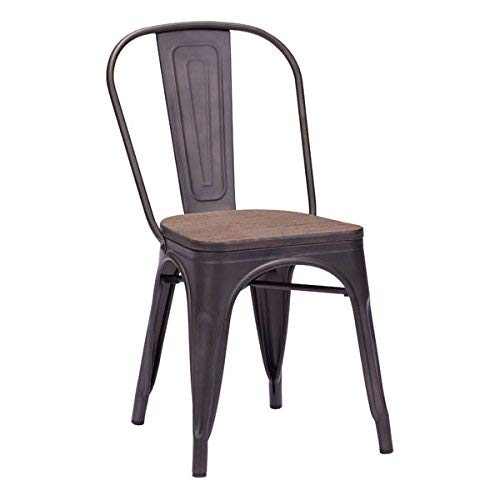 Zuo Elio Chair (Set of 2), Rustic Wood