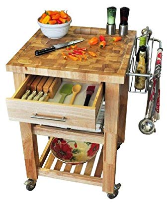 Chris & Chris Jet1225 Pro Chef Kitchen Work Station, 24 by 24 by 35-Inch, Natural