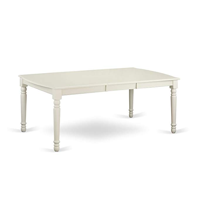 East West Furniture DOT-LWH-T Dover Dining Room Table With 18