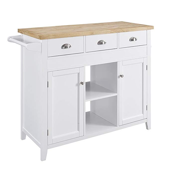 Linon Sheridan Kitchen Island in White