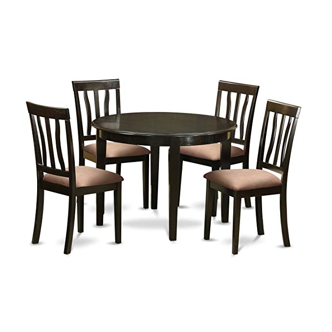 East West Furniture BOAN5-CAP-C 5 Piece Kitchen Table and 4 Small Chairs Set