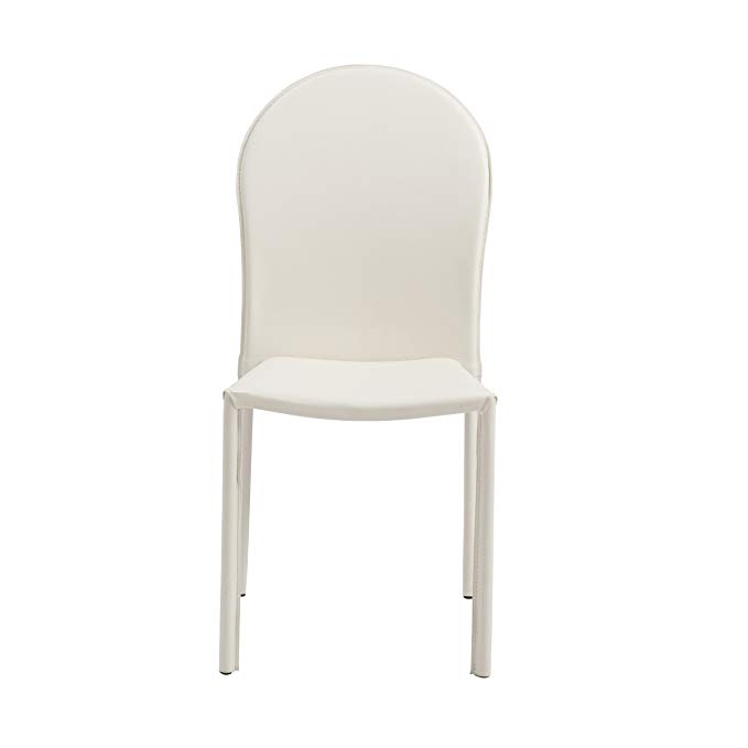 Euro Style Coco Side Chair, White, Set of 4