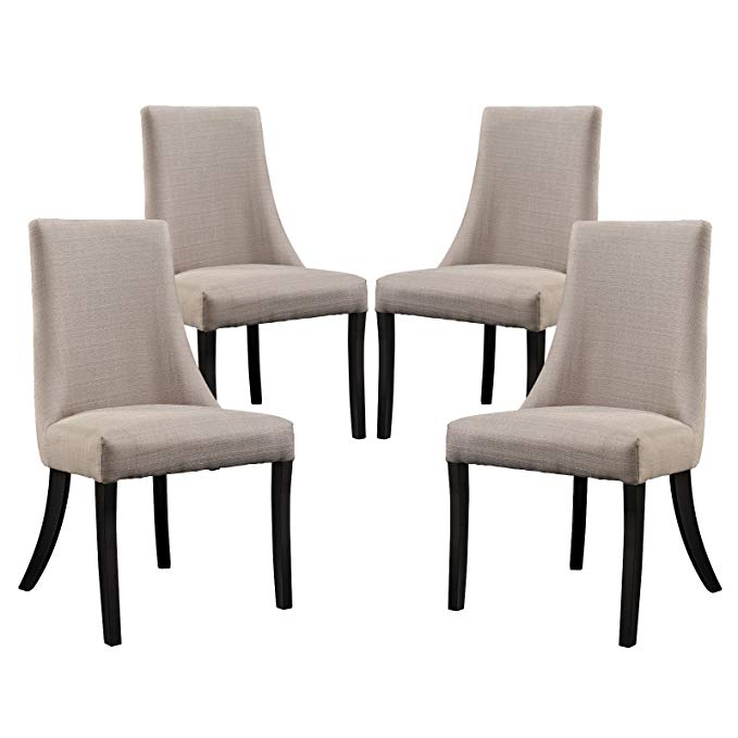 Modway EEI-1677-BEI Reverie Dining Side Chair (Set of 4), Beige