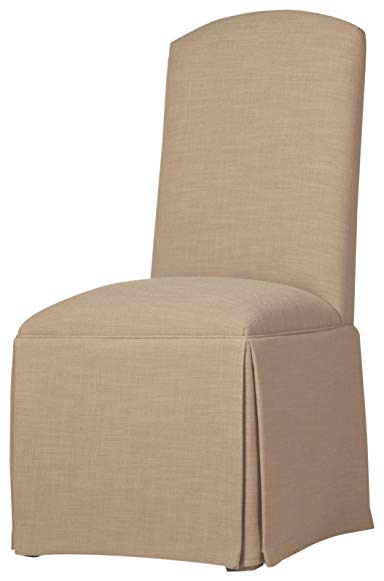 Sloane Whitney Hadley Skirted Parsons chair, Tan