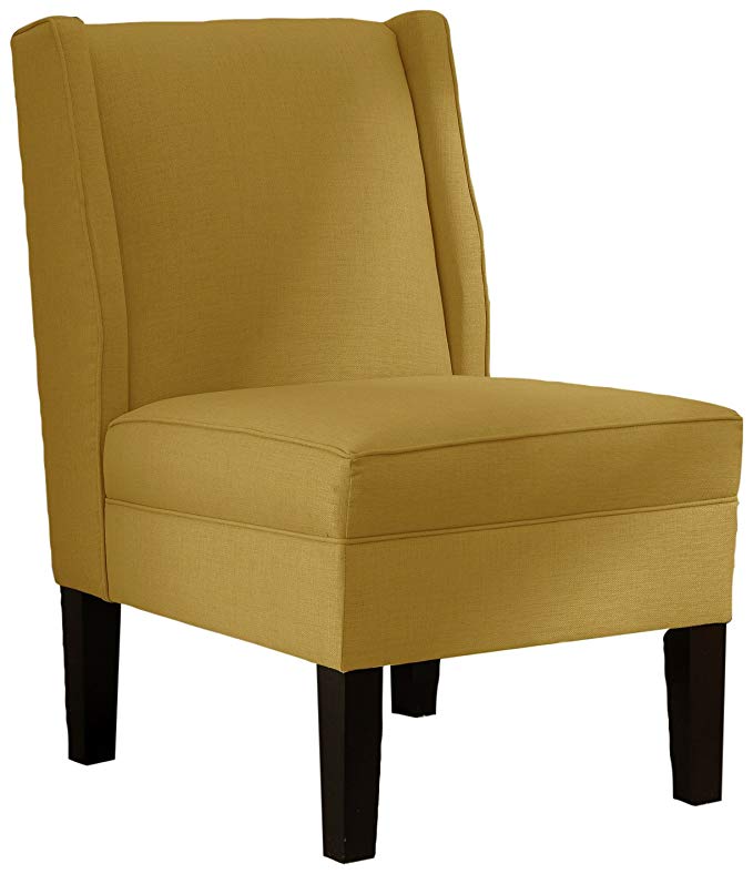 Skyline Furniture Linen Wingback Chair, French Yellow