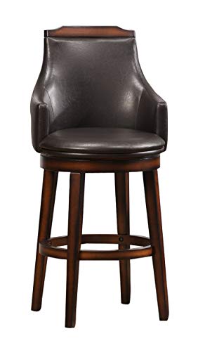 Homelegance 5447-29S Swivel Pub Height Chair, Warm Oak Finish, Set of 2