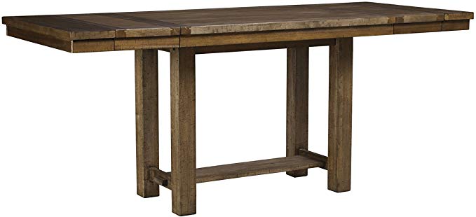 Ashley Furniture Signature Design - Moriville Counter Height Dining Room Table - Grayish Brown