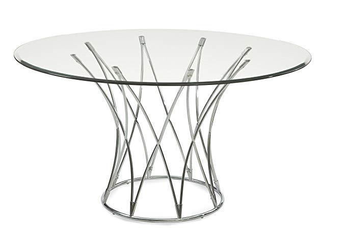 Bassett Mirror Mercer Dining Table, Chrome