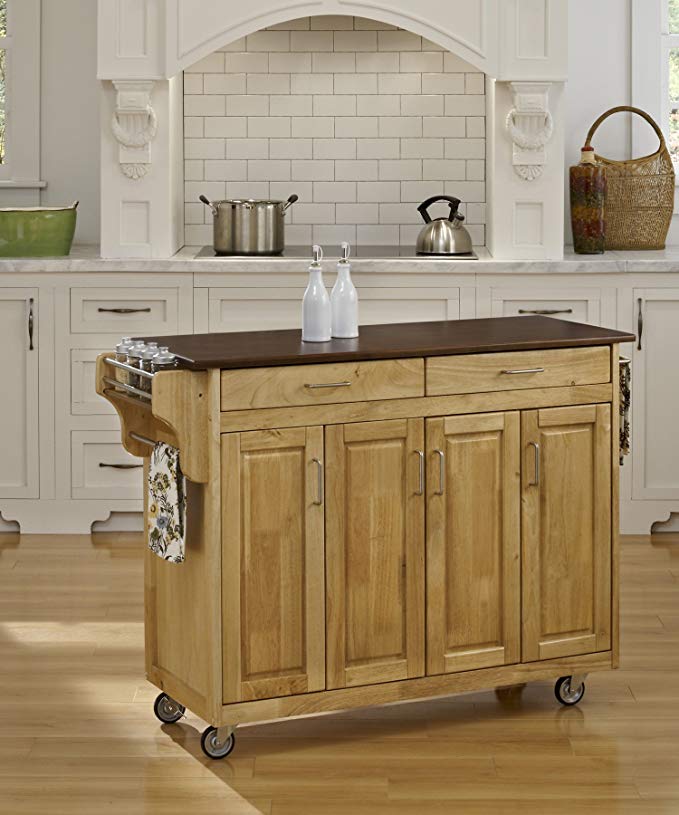 Home Styles 9200-1017G Create-a-Cart, Natural Finish with Cherry Top