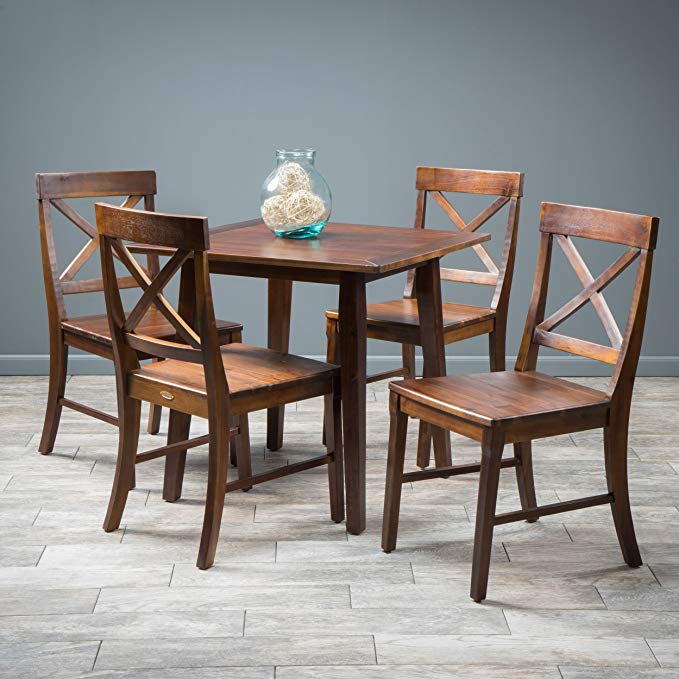 Potter 5pc Mahogany Stained Wood Dining Set