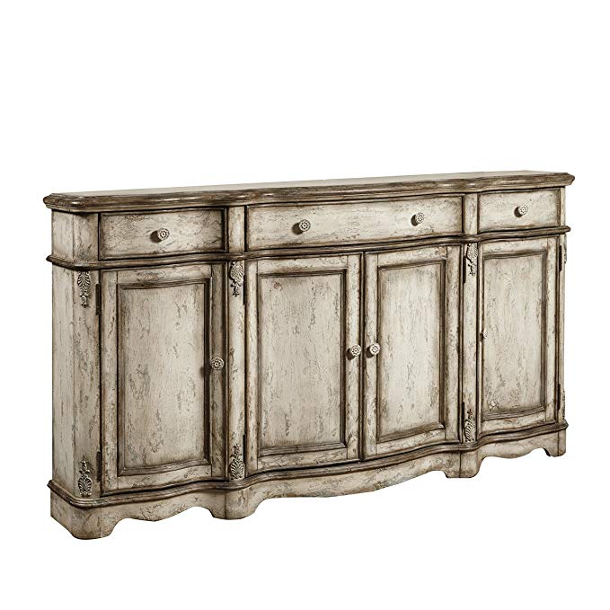 Pulaski 806020 Rustic Vintage Credenza, Antique White