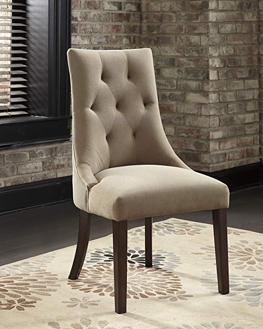 Mestler Light Brown Color Dining Upholstered Side Chair ,Set of 2